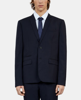 The Kooples H DARK NAVY navy blue wool suit jacket