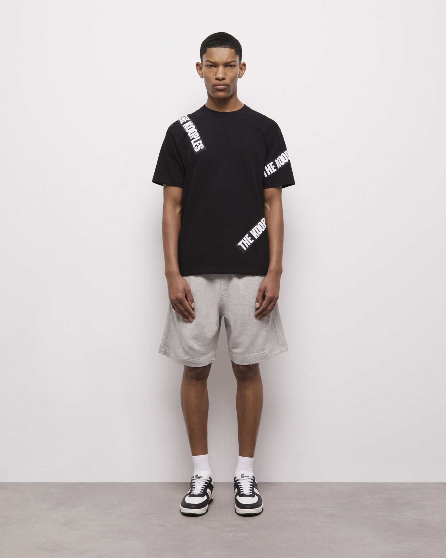 Camiseta negra Tape logotipo para hombre, BLACK, hi-res image number null