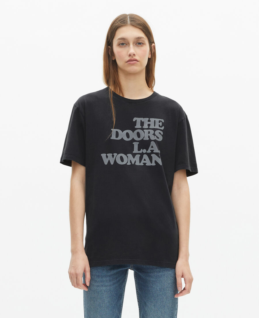 The Kooples UNISEX BLACK WASHED gemischtes t-shirt the doors x the kooples schwarz