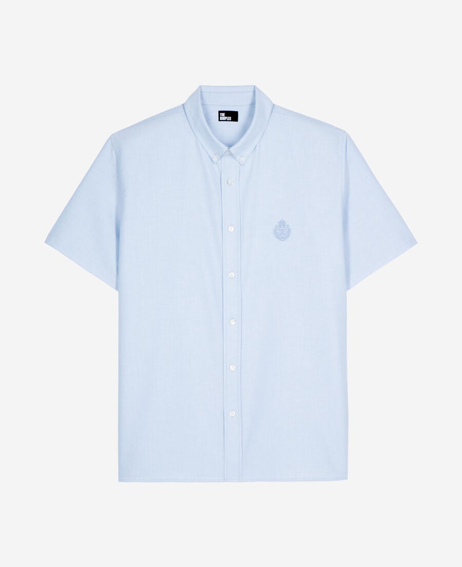 The Kooples MEN SKY short-sleeved shirt with blue crest