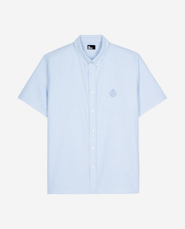 The Kooples MEN SKY short-sleeved shirt with blue crest