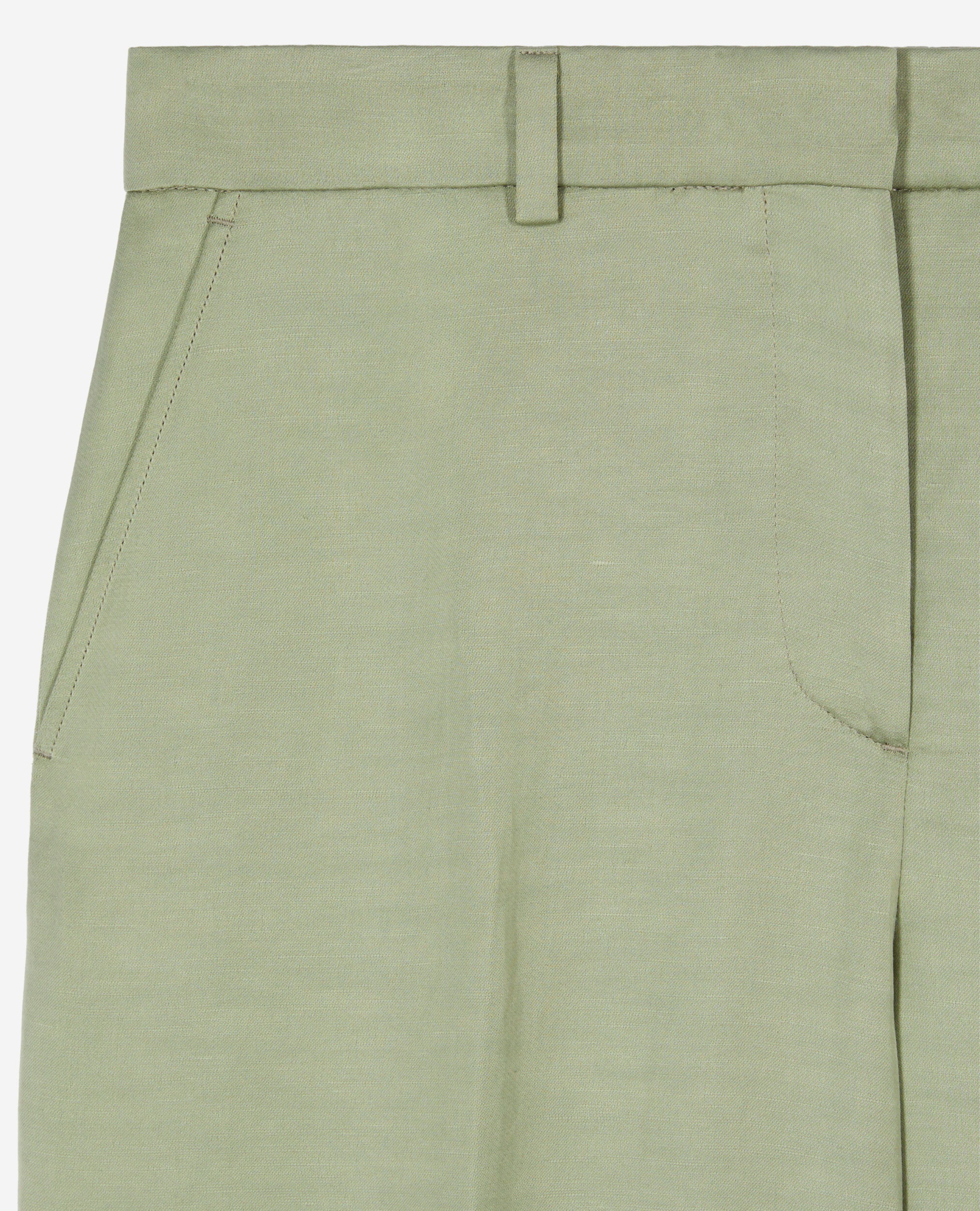 Light green linen suit trousers, KAKI GREY, hi-res image number null