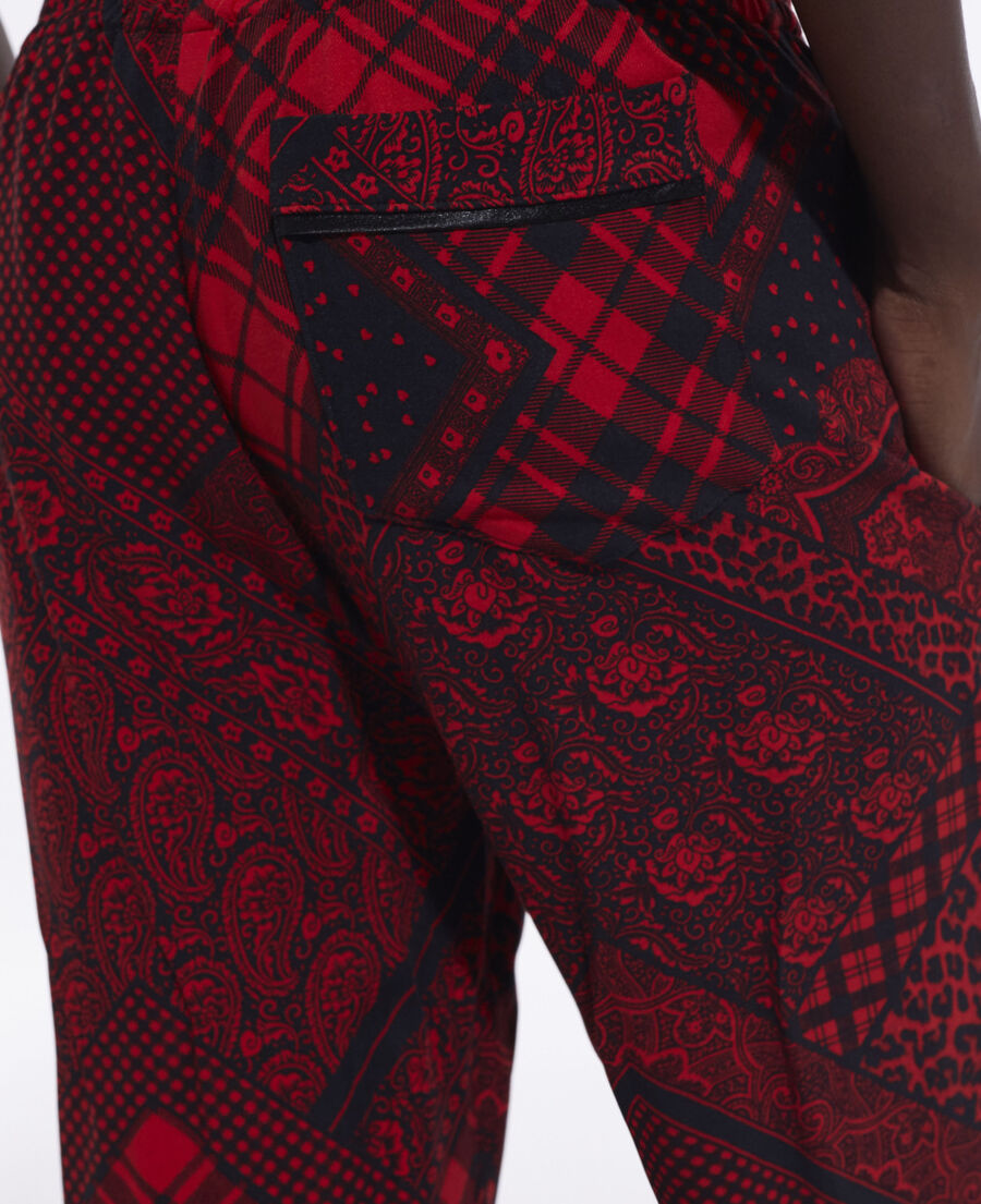 straight printed pants