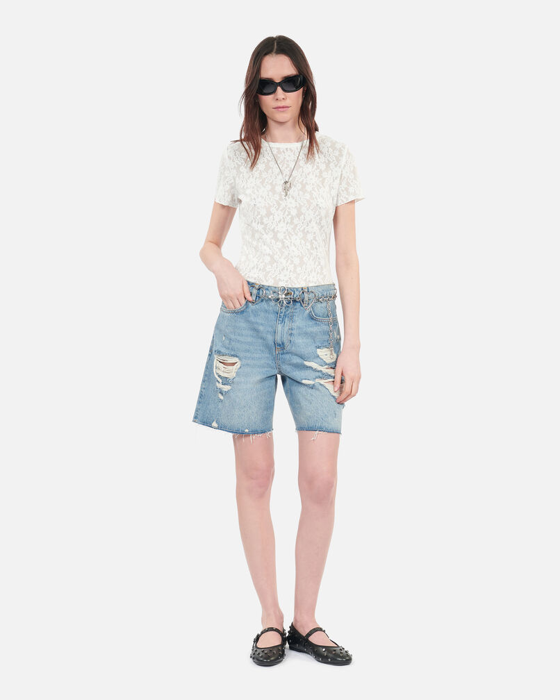 The Kooples FEMME ECRU top en dentelle écru