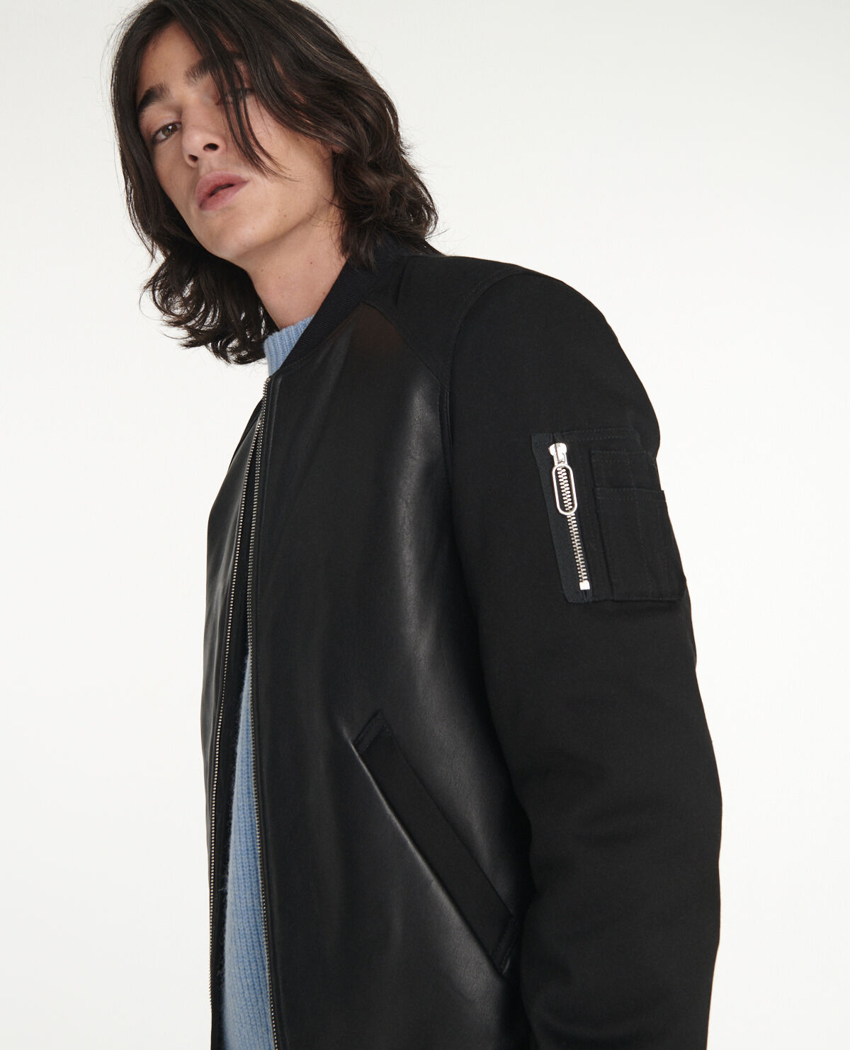 The kooples top leather bomber jacket