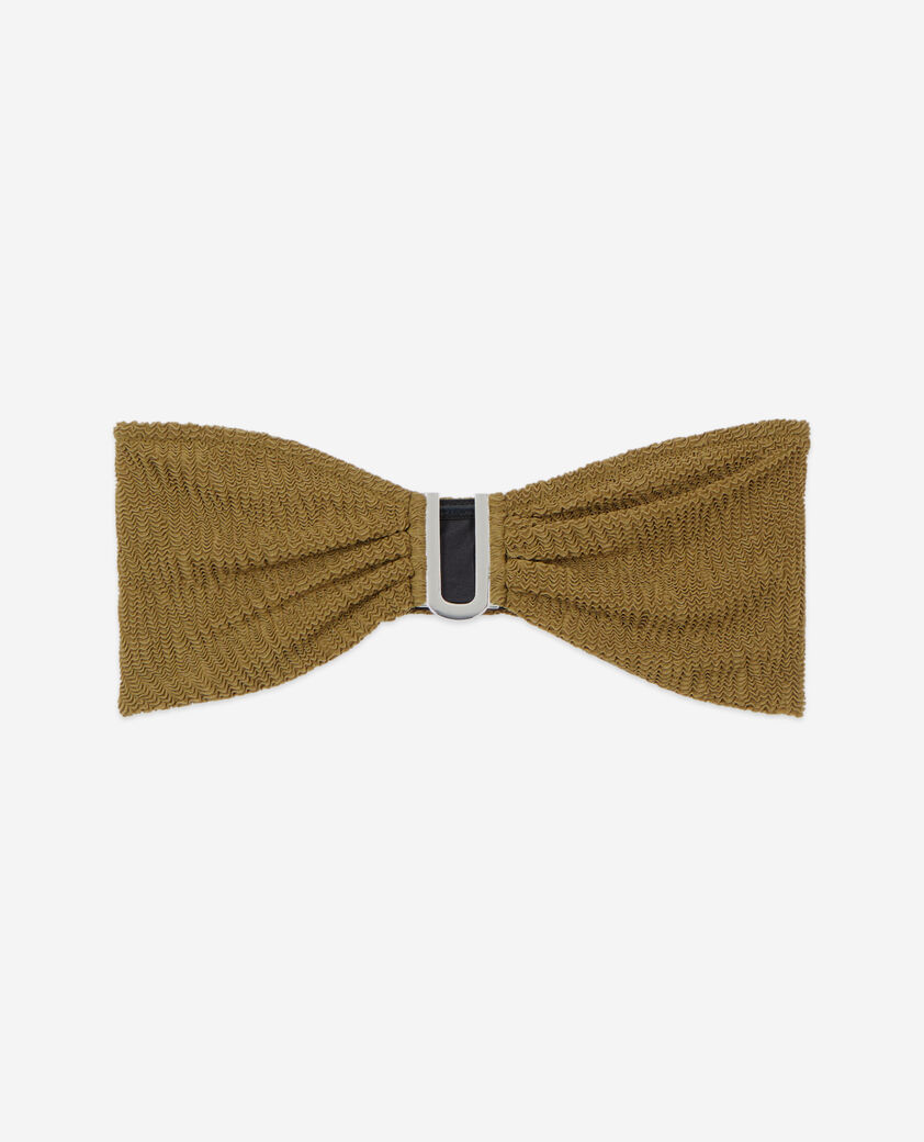 The Kooples WOMEN KAKI the kooples x luz bandeau swimming costume top khaki