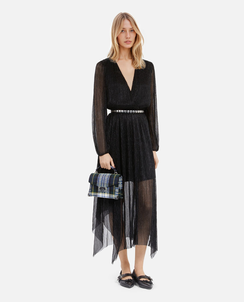 The Kooples FEMME GREEN-WHITE sac emily small en laine &agrave; carreaux the kooples x harris tweed