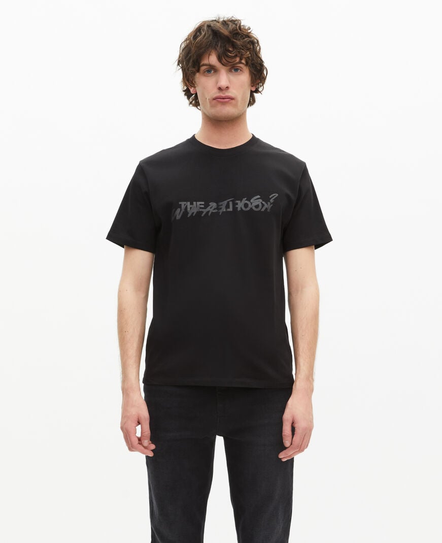 The Kooples MEN BLACK men's black what is t-shirt