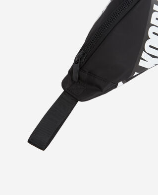 The Kooples WOMEN BLACK black waist bag with tape logo