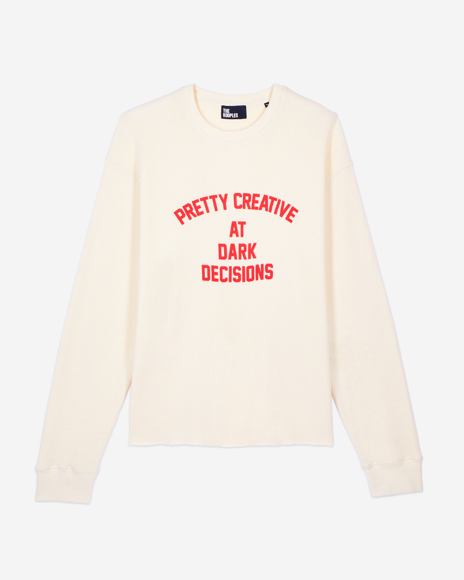 Pretty creative serigraphy ecru sweatshirt, ECRU, hi-res image number null