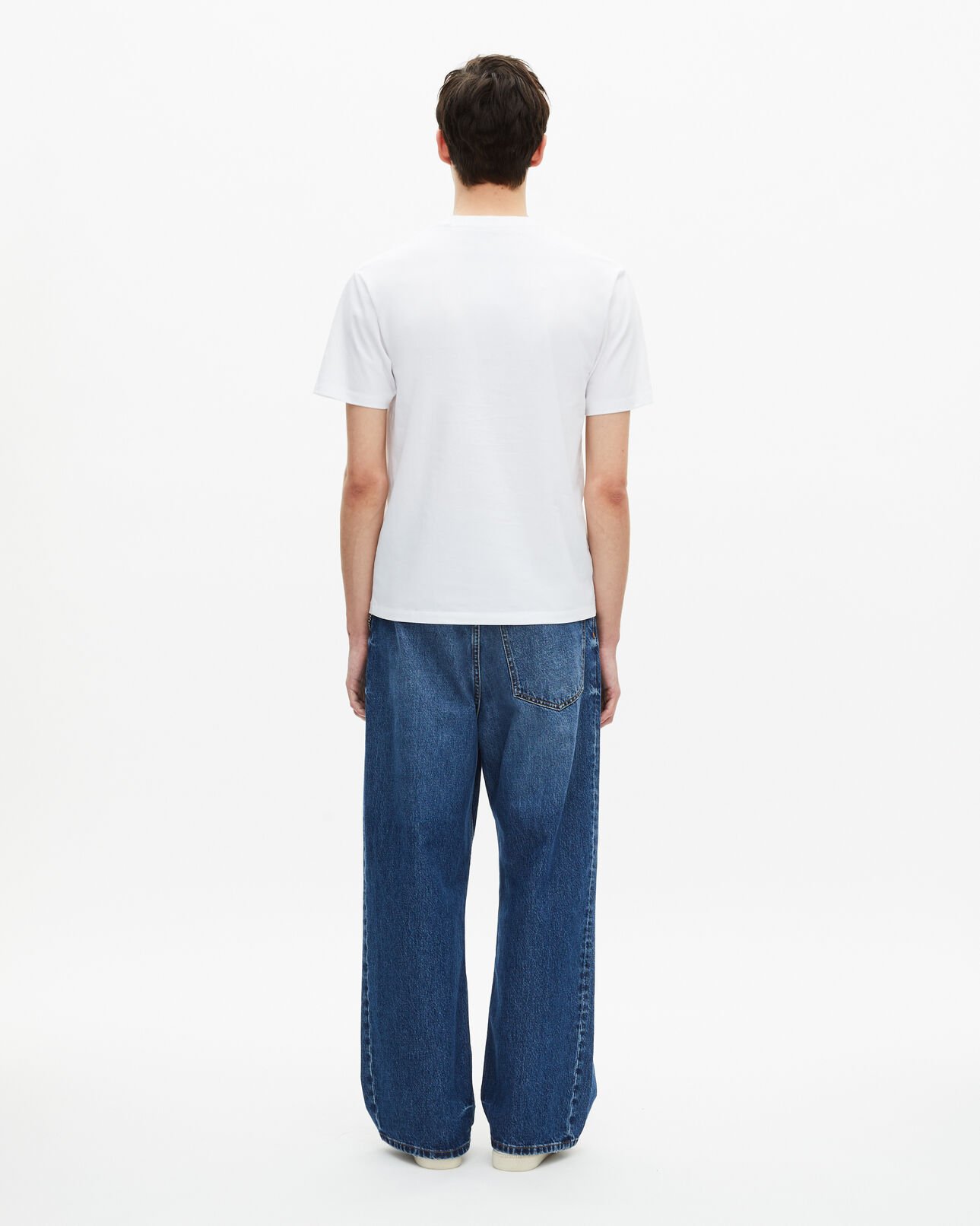 The Kooples MEN WHITE t-shirt with white logo screen print