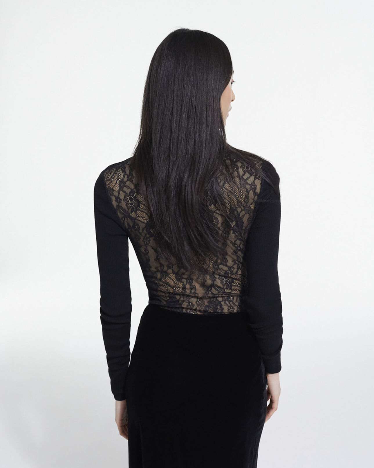 The Kooples FEMME BLACK pull en laine noir