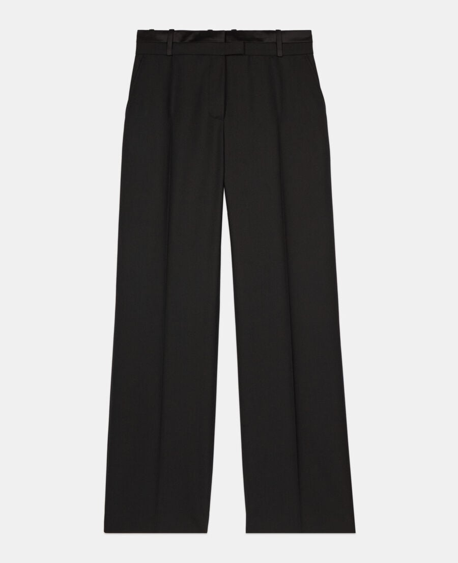 The Kooples FEMME BLACK pantalon tailleur large noir