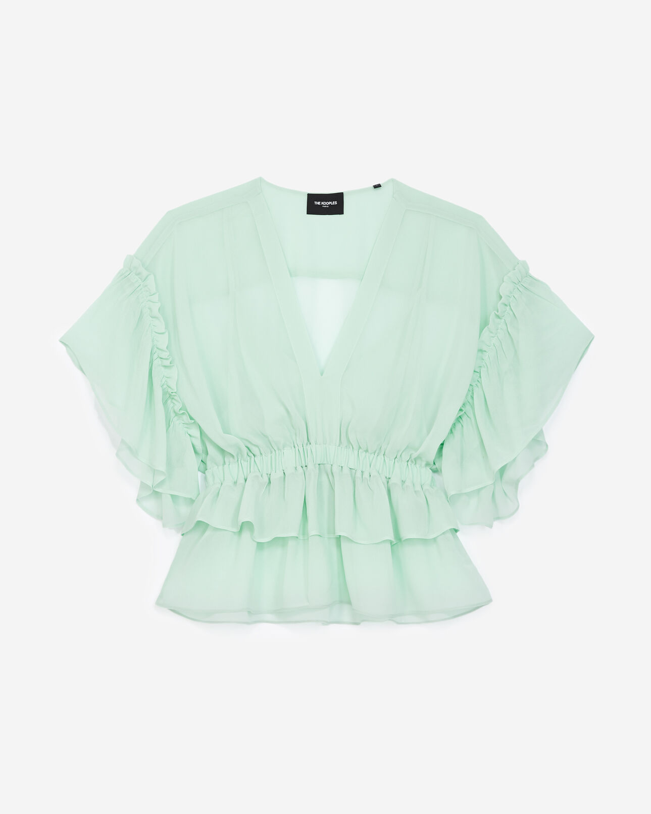 The Kooples DAMEN MINT oberteil fließend mintgrün volants