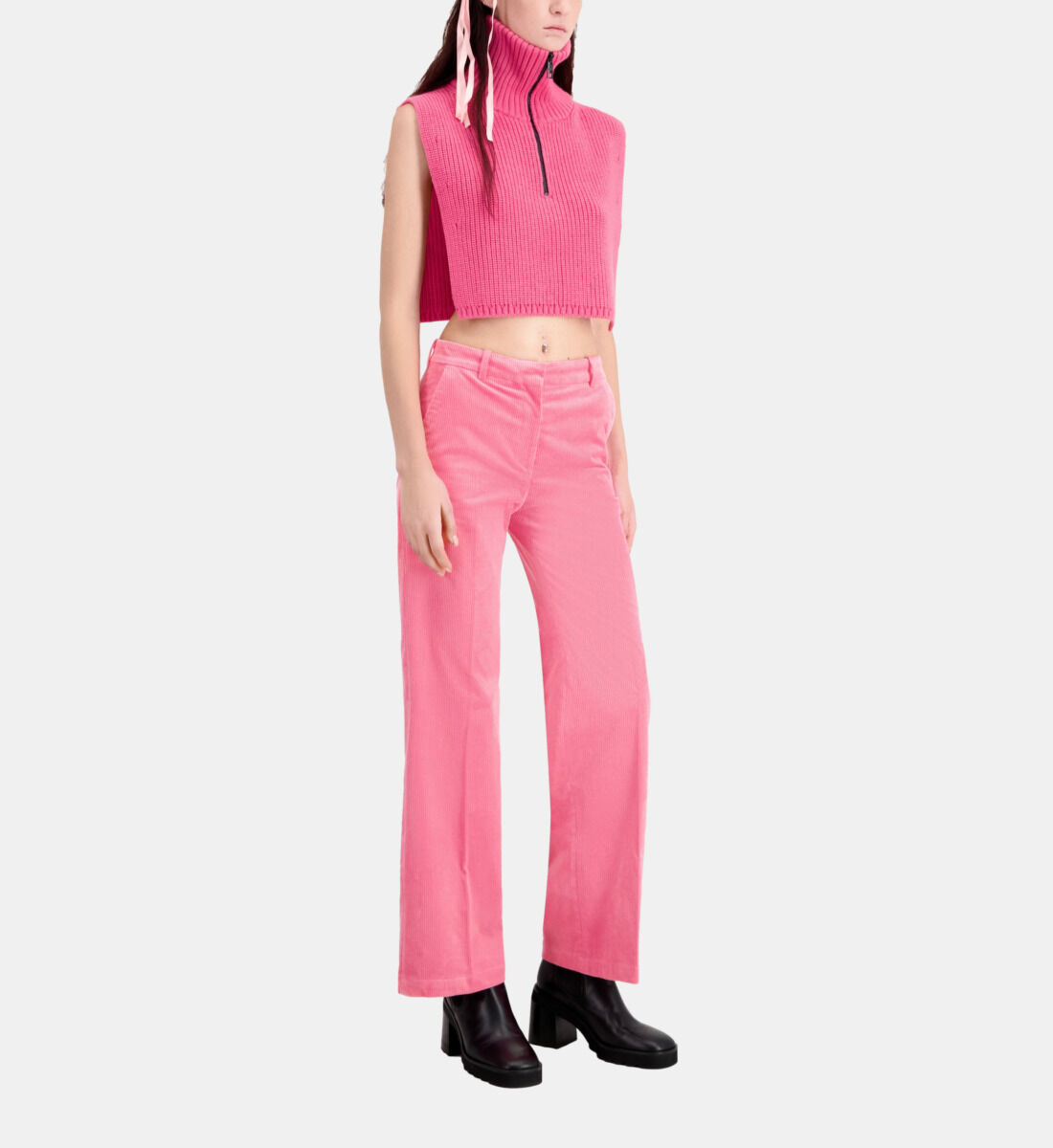 Zara pink corduroy pants new arrivals