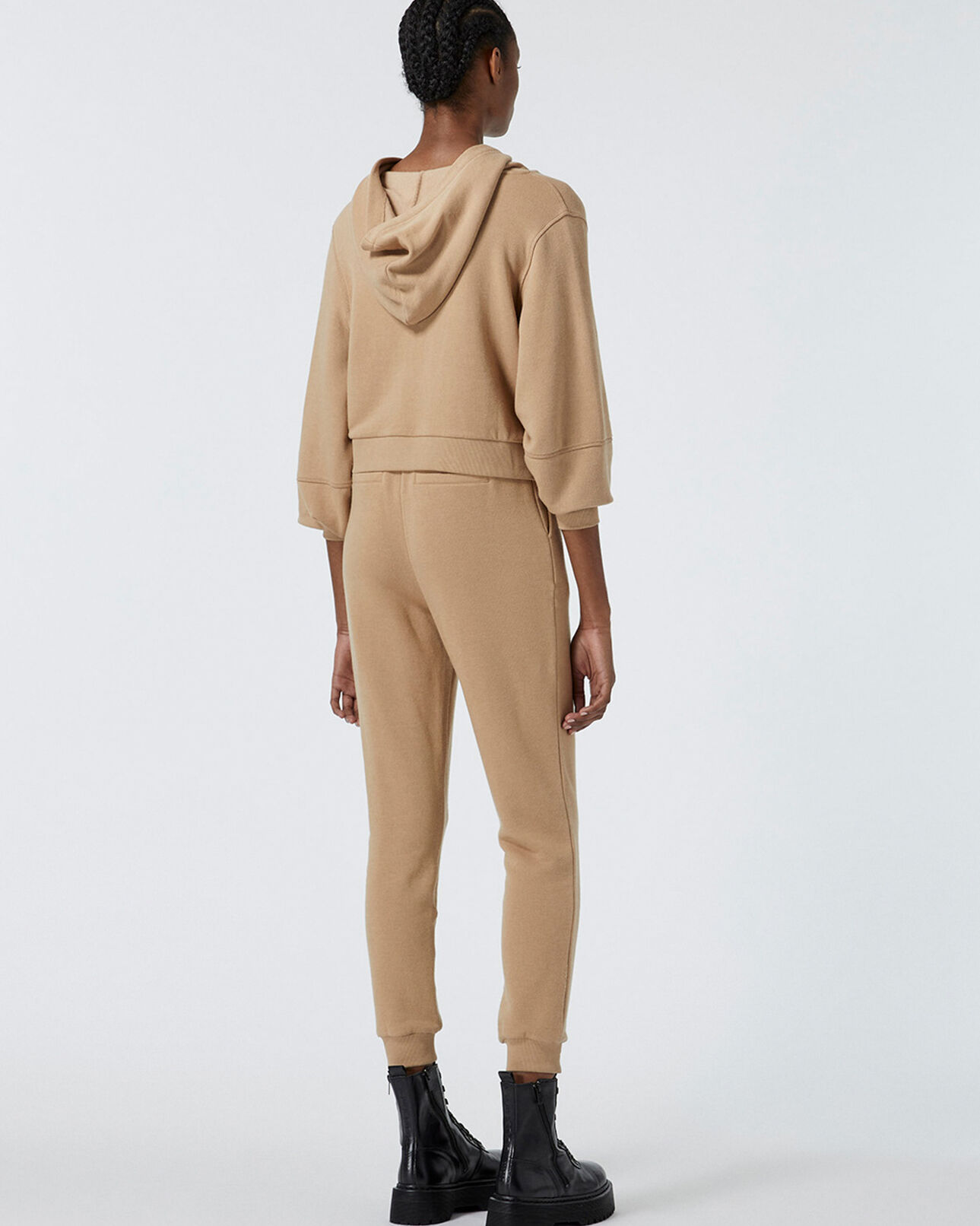 The Kooples MUJER CAMEL chándal camel con bufanda de cordón