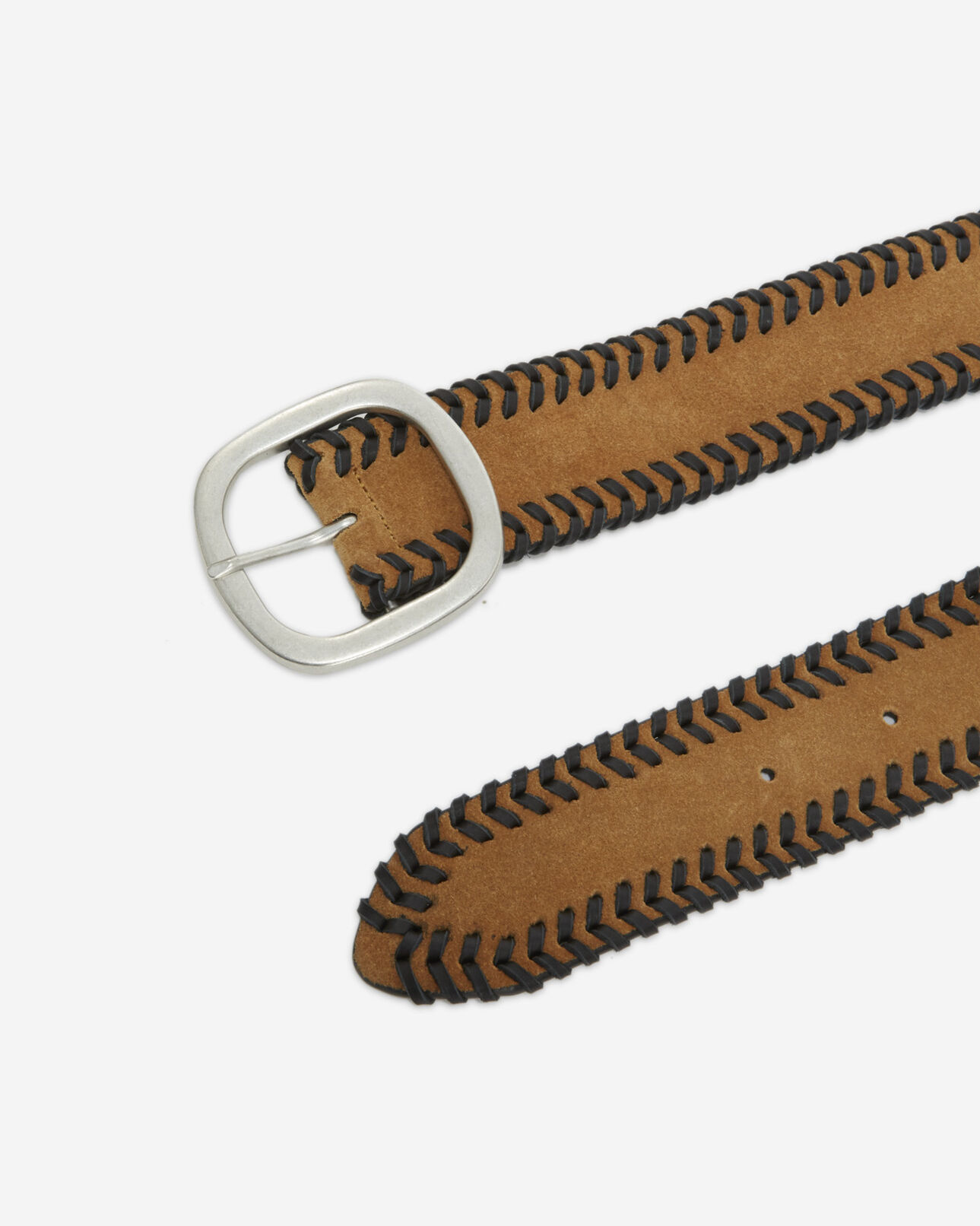 The Kooples WOMEN CAMEL women's camel belt with braided details