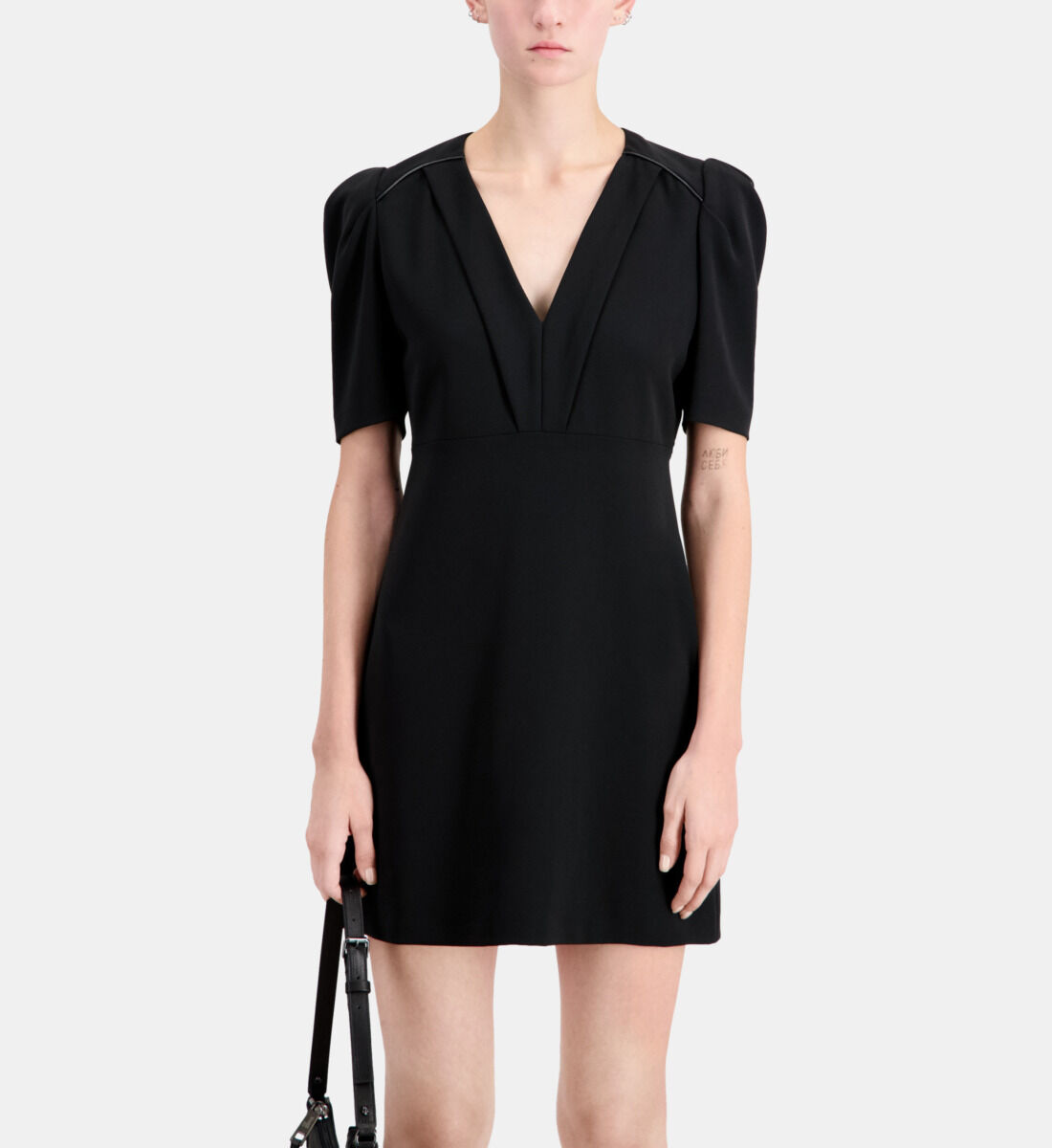 Warehouse crepe kilt outlet mini dress