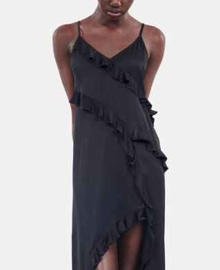 The Kooples WOMEN BLACK black long slipdress