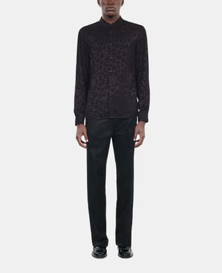 The Kooples H BLACK black jacquard shirt with hearts
