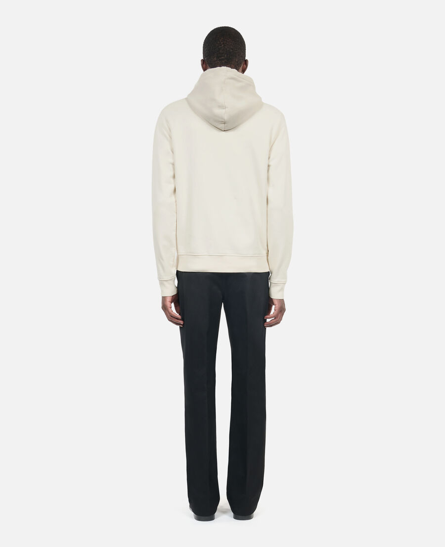 ecru hoodie with pouch pocket