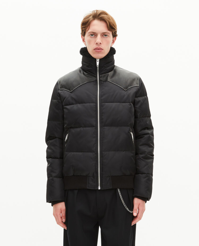 The Kooples MEN BLACK black water-repellent down jacket