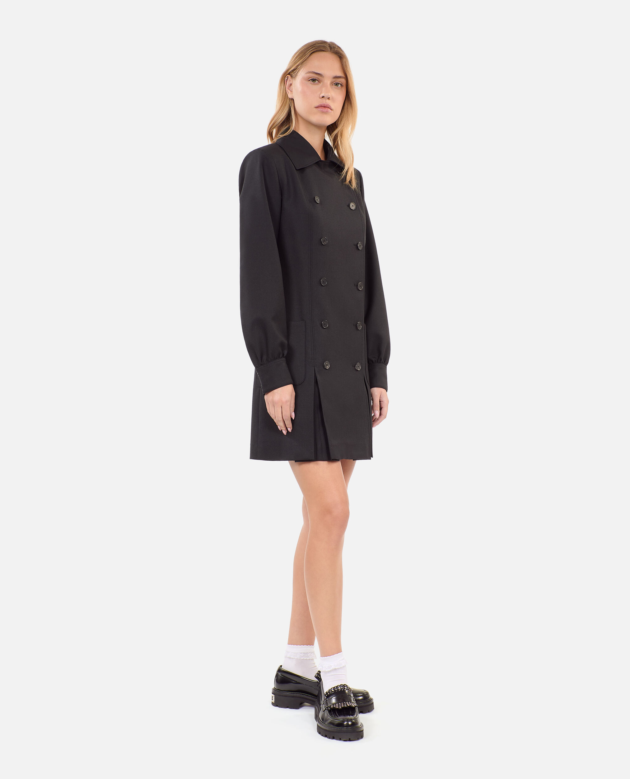 Vestido traje corto negro, BLACK, hi-res image number null