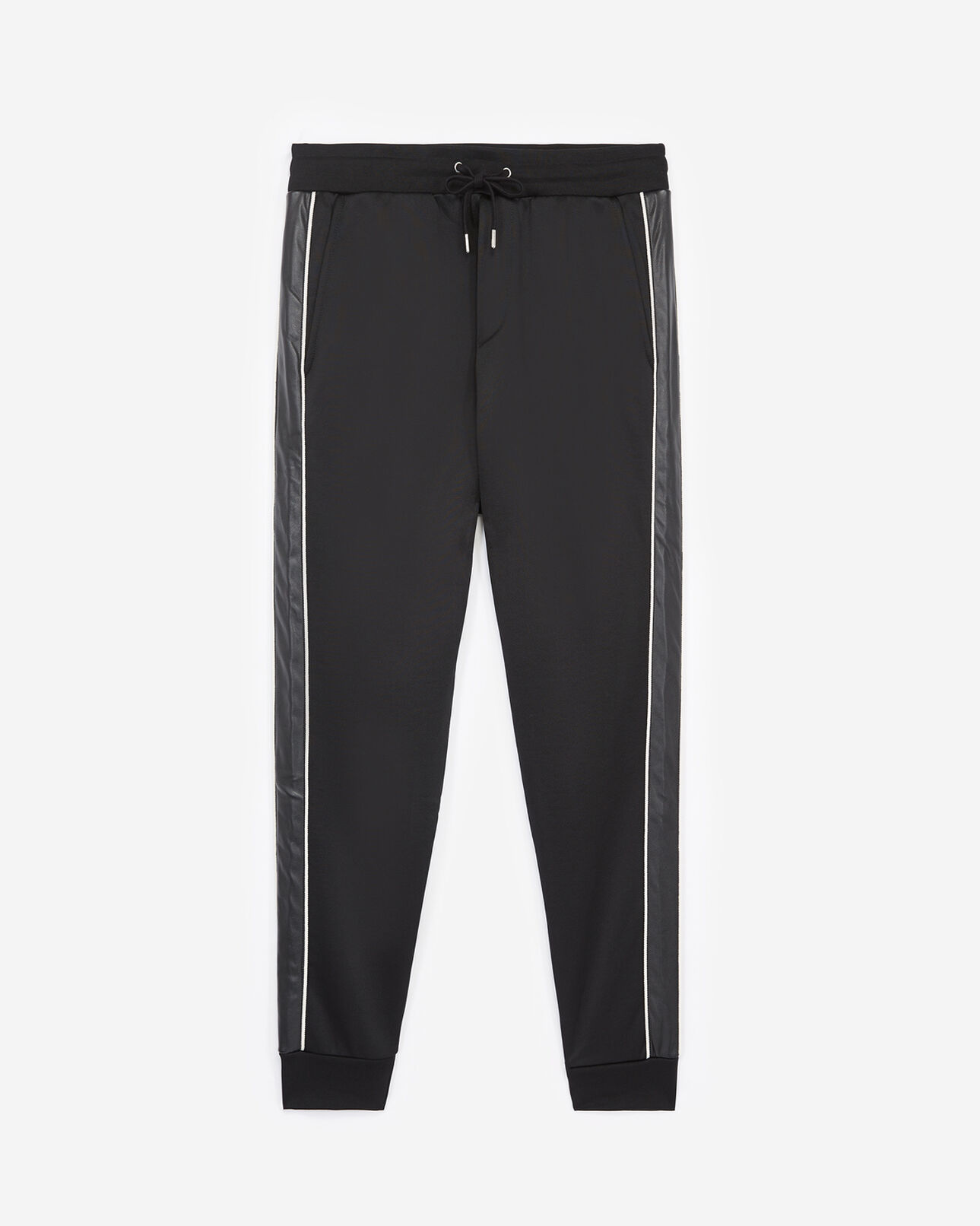 The Kooples MEN BLACK black slim-fit joggers with elastic waist