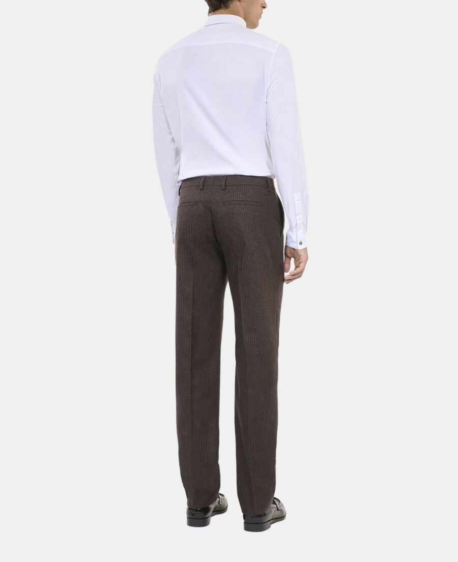 The Kooples H BROWN brown striped wide-leg trousers