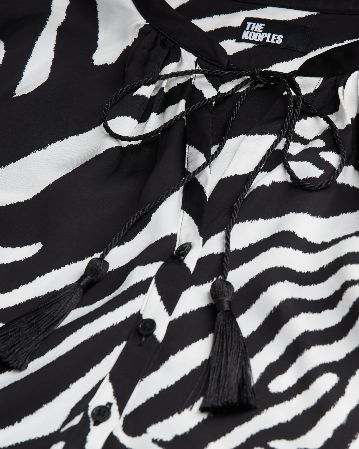 Blouse imprimée zébré, BLACK WHITE, hi-res image number null