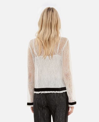 The Kooples DAMEN ECRU hemd aus ecrufarbener spitze