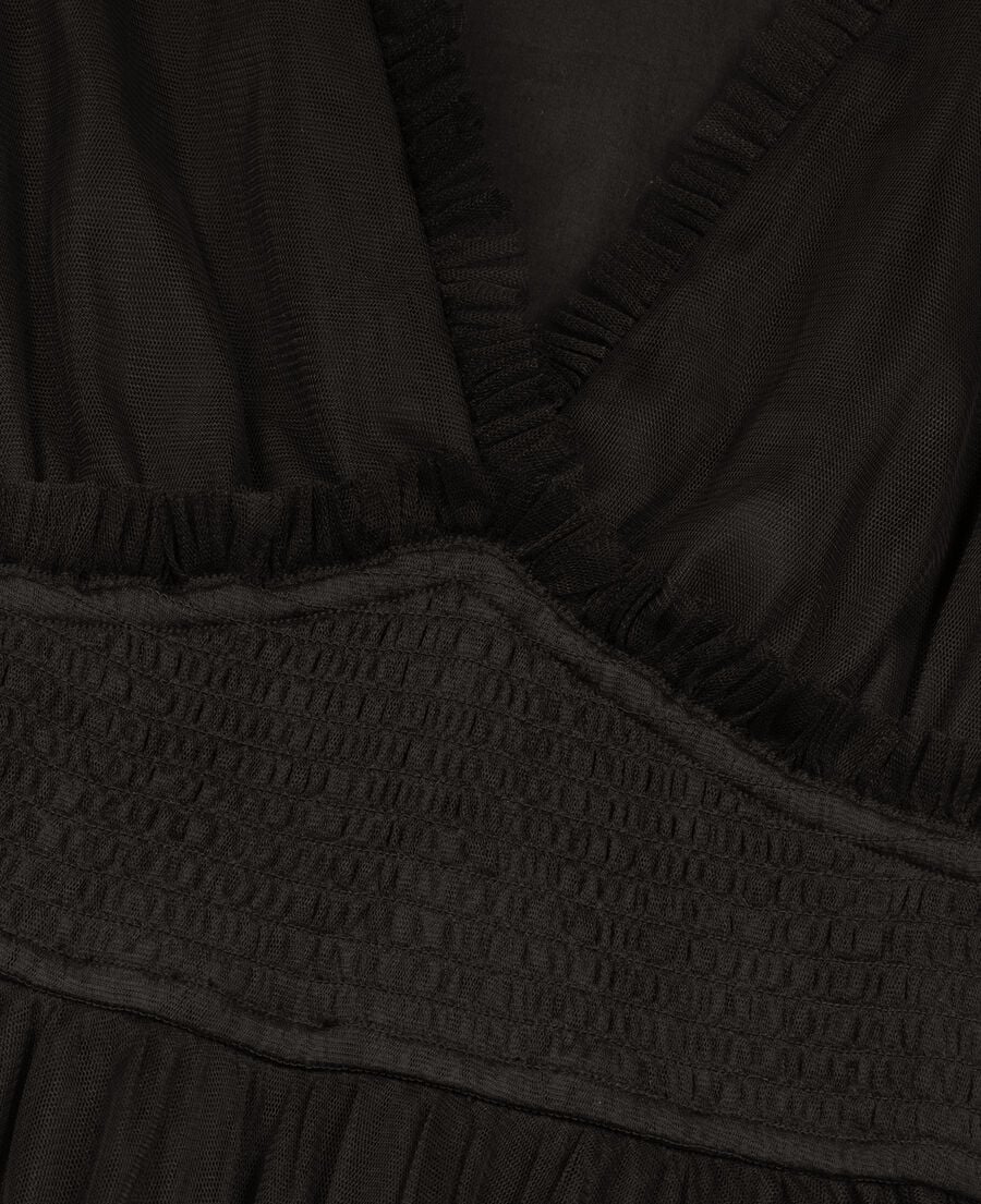 The Kooples DAMEN BLACK schwarzes kurzes t&uuml;llkleid