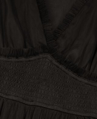 The Kooples DAMEN BLACK schwarzes kurzes t&uuml;llkleid