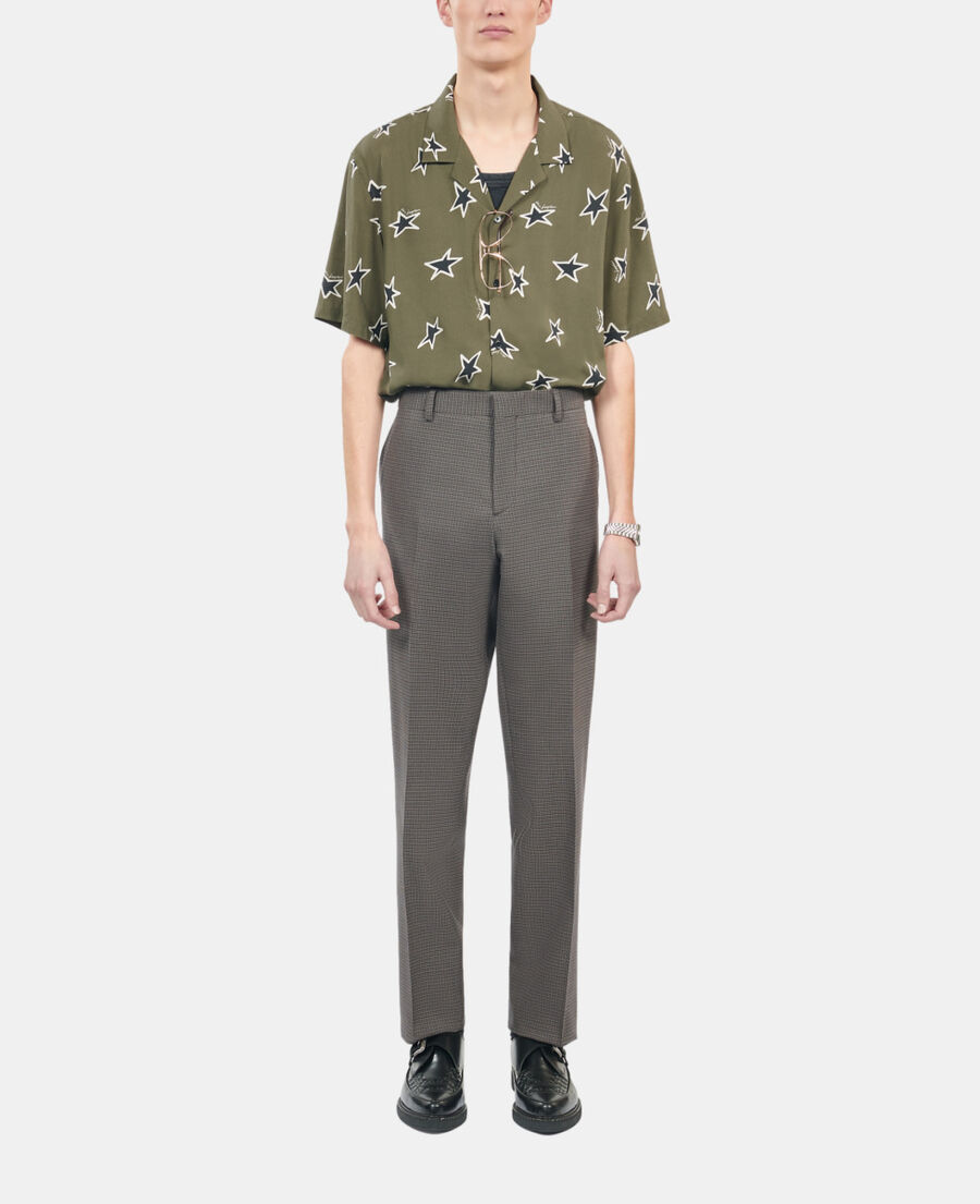 The Kooples MEN BROWN brown wool suit trousers