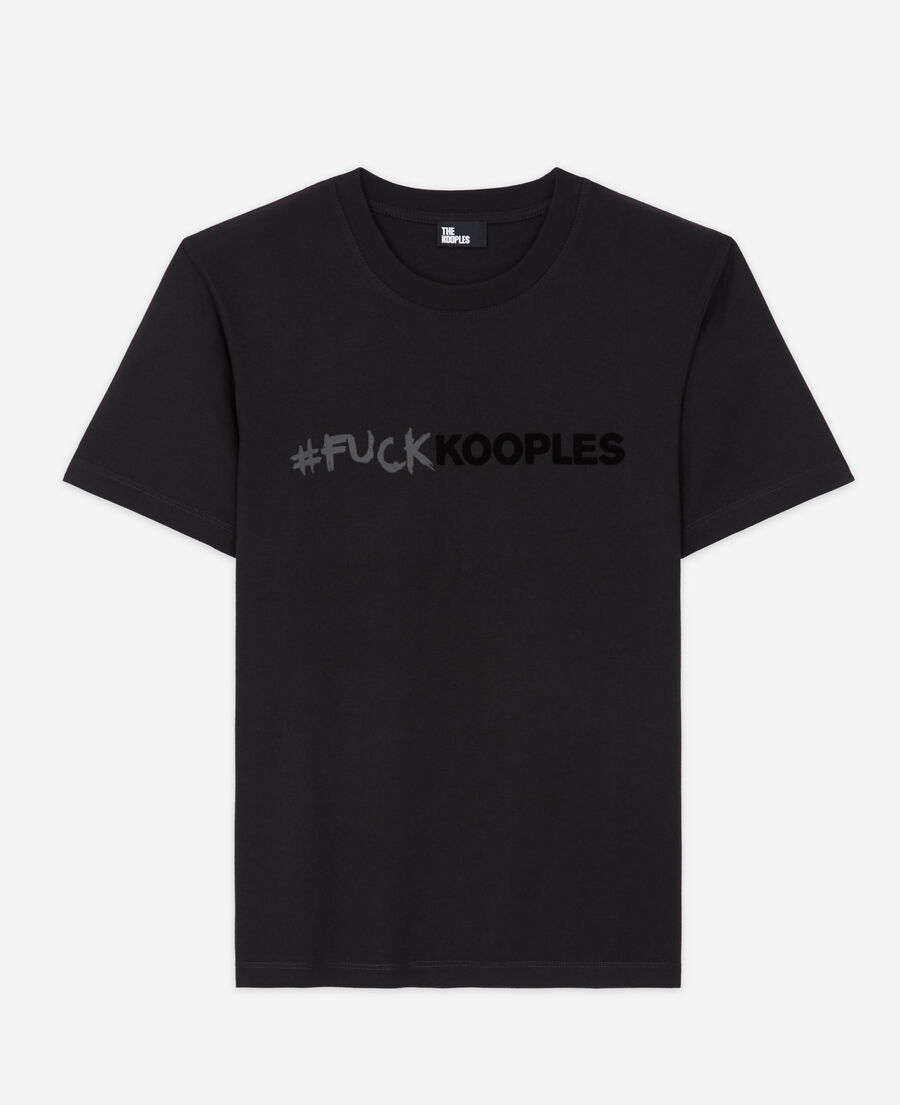 camiseta logotipo negra para mujer