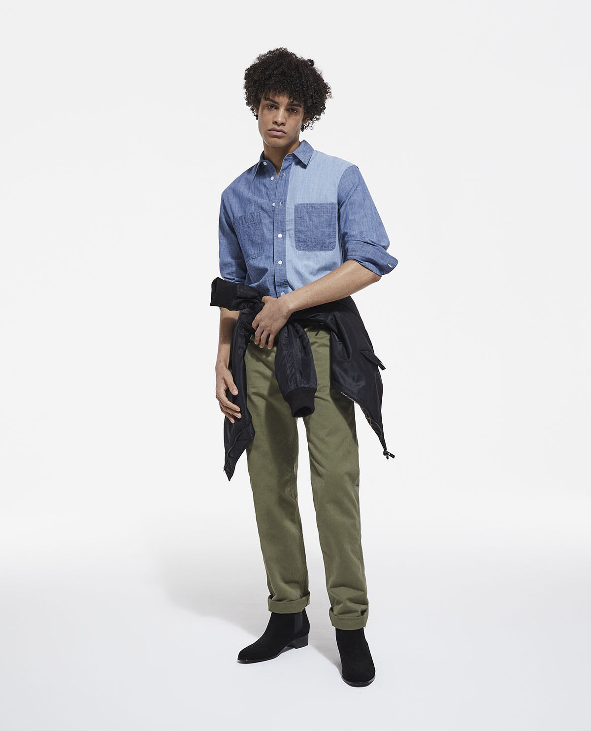 The kooples online denim shirt