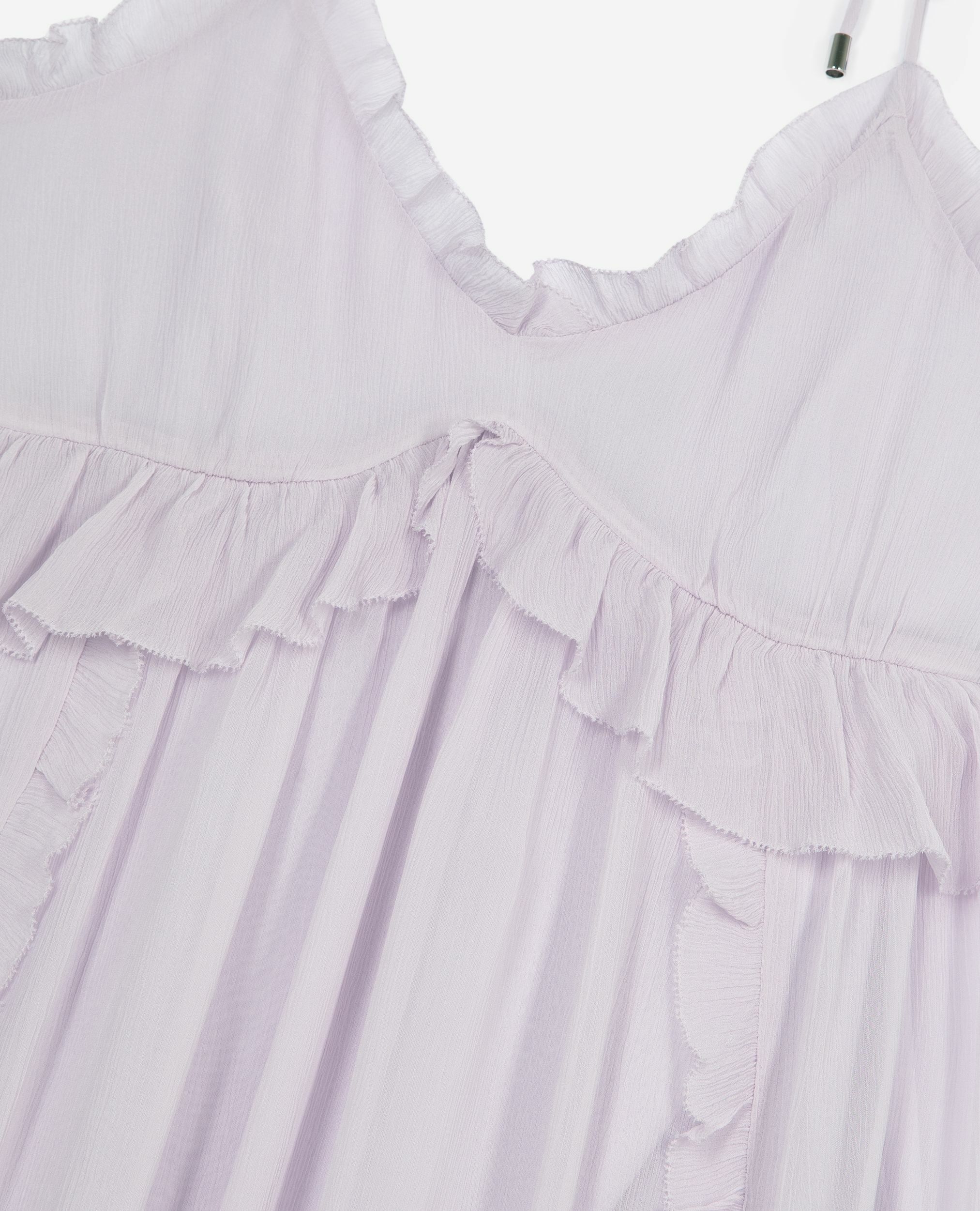 Long dress with lilac ruffles, LIGHT PURPLE, hi-res image number null