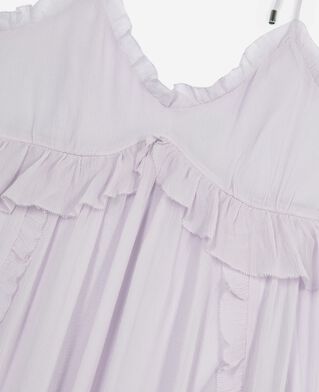 The Kooples WOMEN LIGHT PURPLE long dress with lilac ruffles