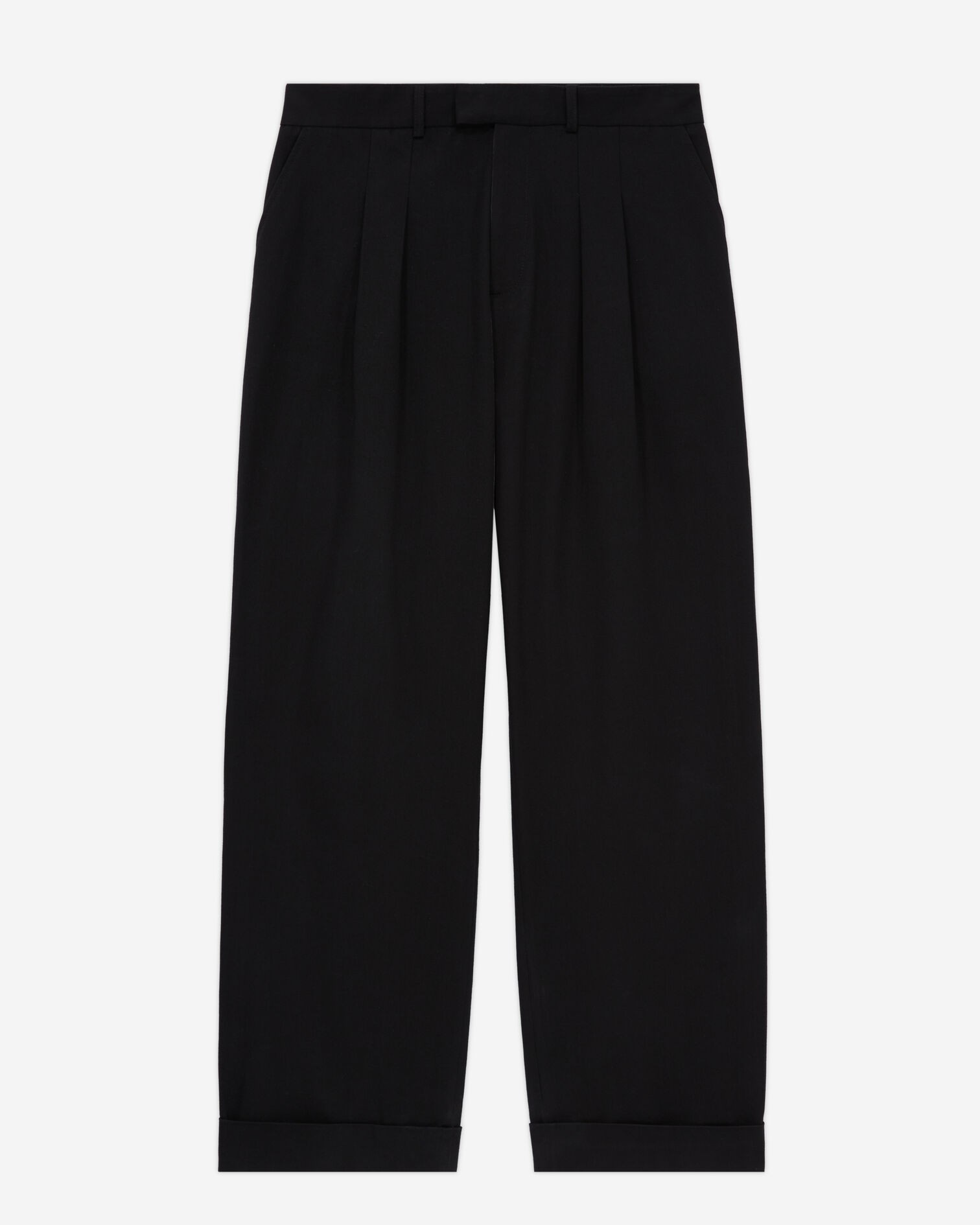 Pantalon large noir, BLACK, hi-res image number null