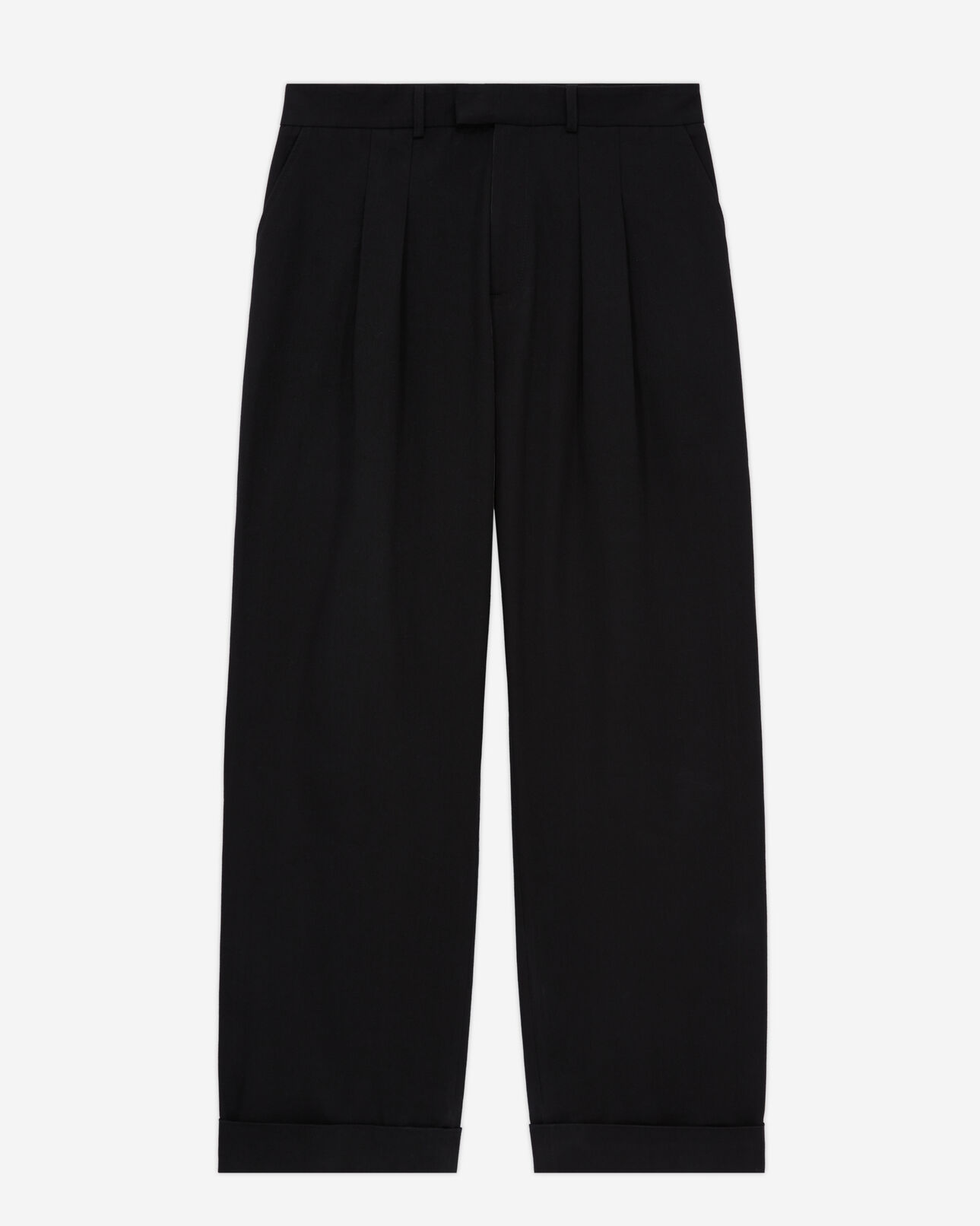 The Kooples HOMME BLACK pantalon large noir
