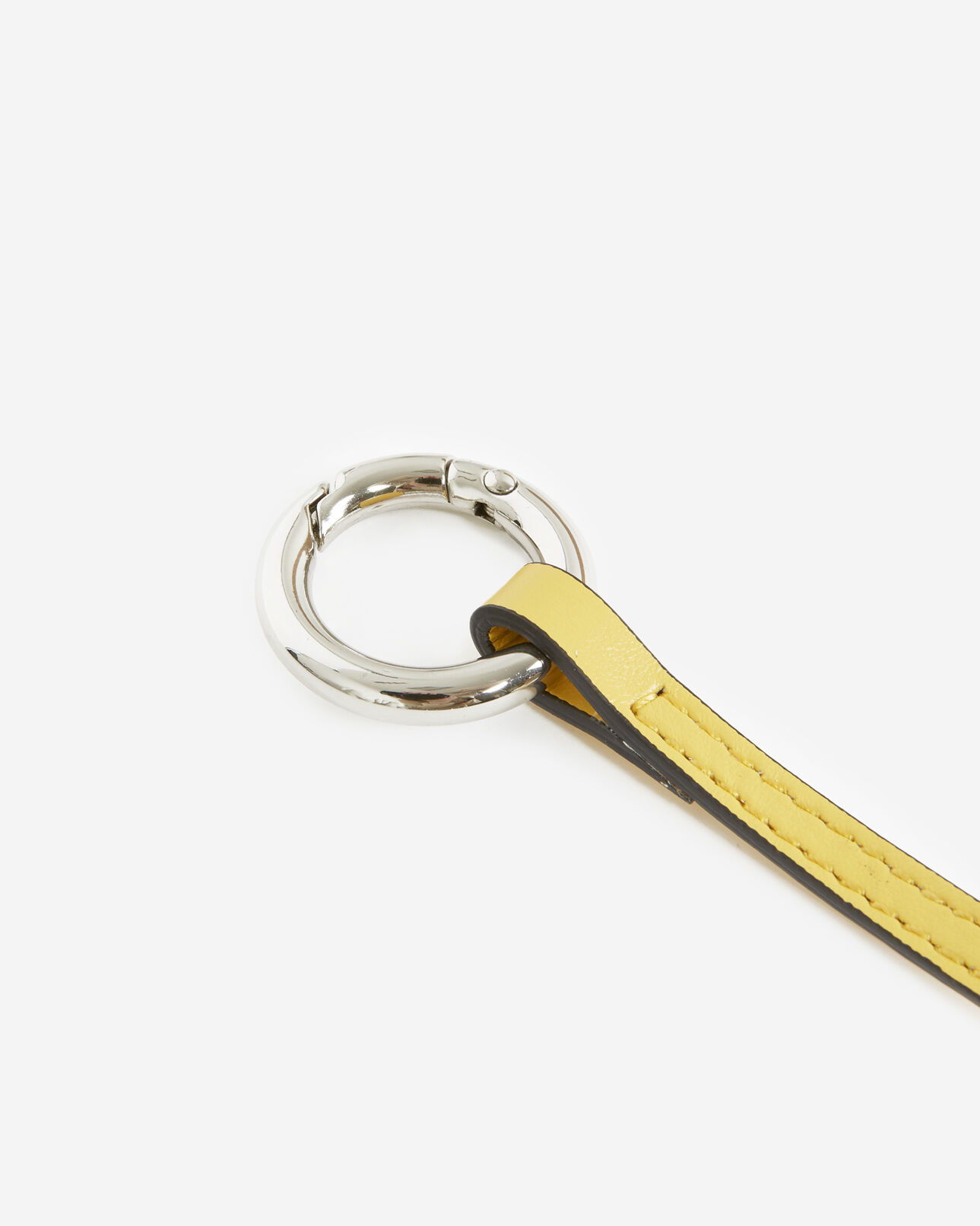 The Kooples WOMEN BRIGHT YELLOW smooth yellow leather pompom