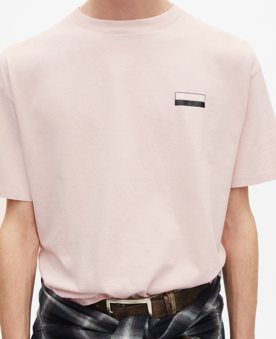 The Kooples MEN LILA pink screen print t-shirt