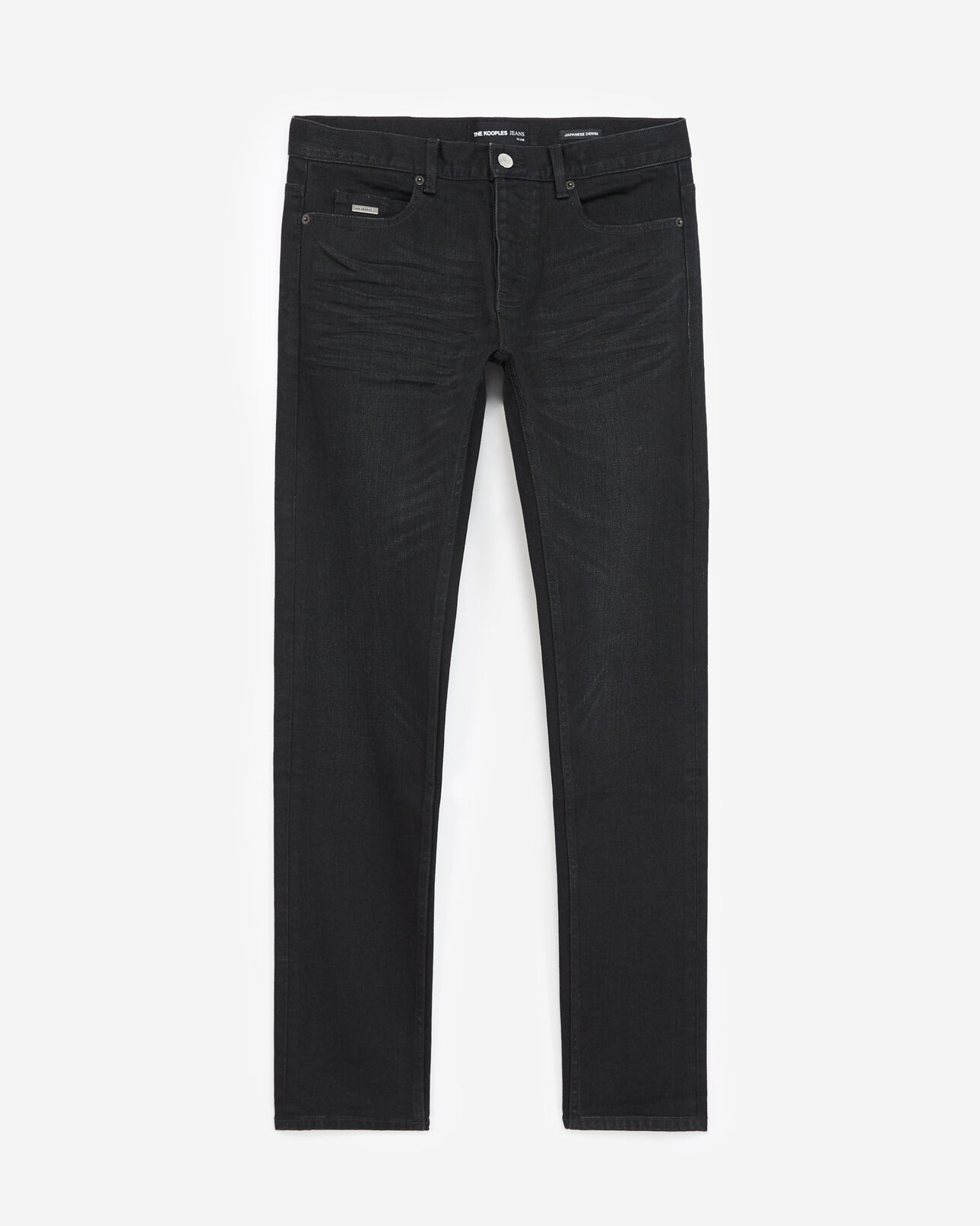 The Kooples MEN BLACK WASHED black slim-fit jeans in cotton