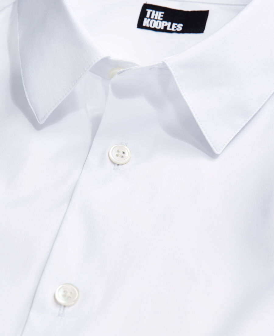 chemise formelle blanche en popeline
