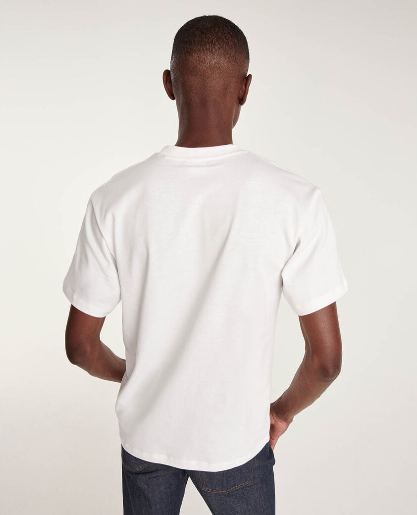 The Kooples MEN WHITE white cotton t-shirt with printed logo