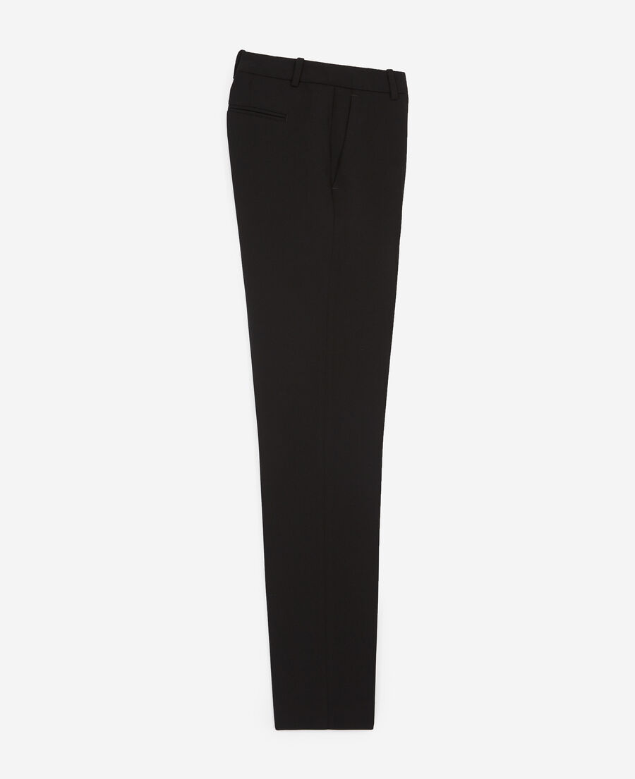 black crepe suit trousers
