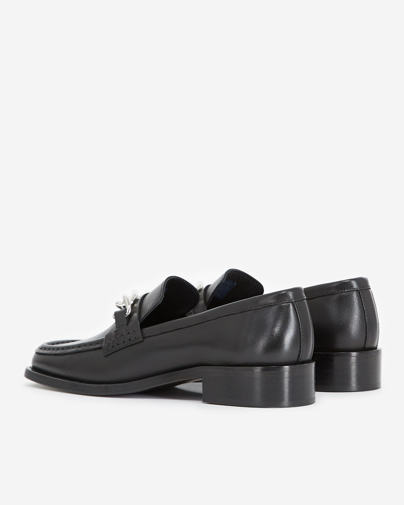 The Kooples FEMME BLACK mocassins noir boucle argent