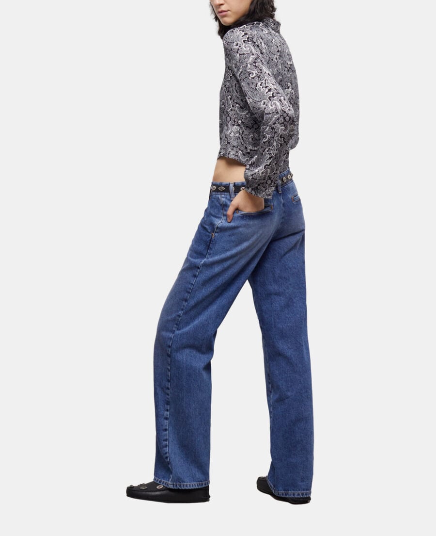 The Kooples WOMEN BLACK WHITE short black shirt