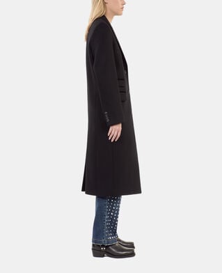 The Kooples MUJER BLACK abrigo largo mezcla lana negro