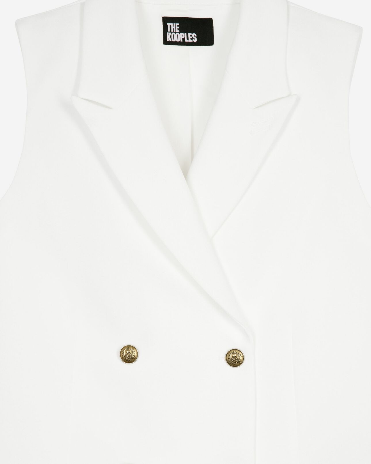 The Kooples WOMEN WHITE short tailored ecru dress